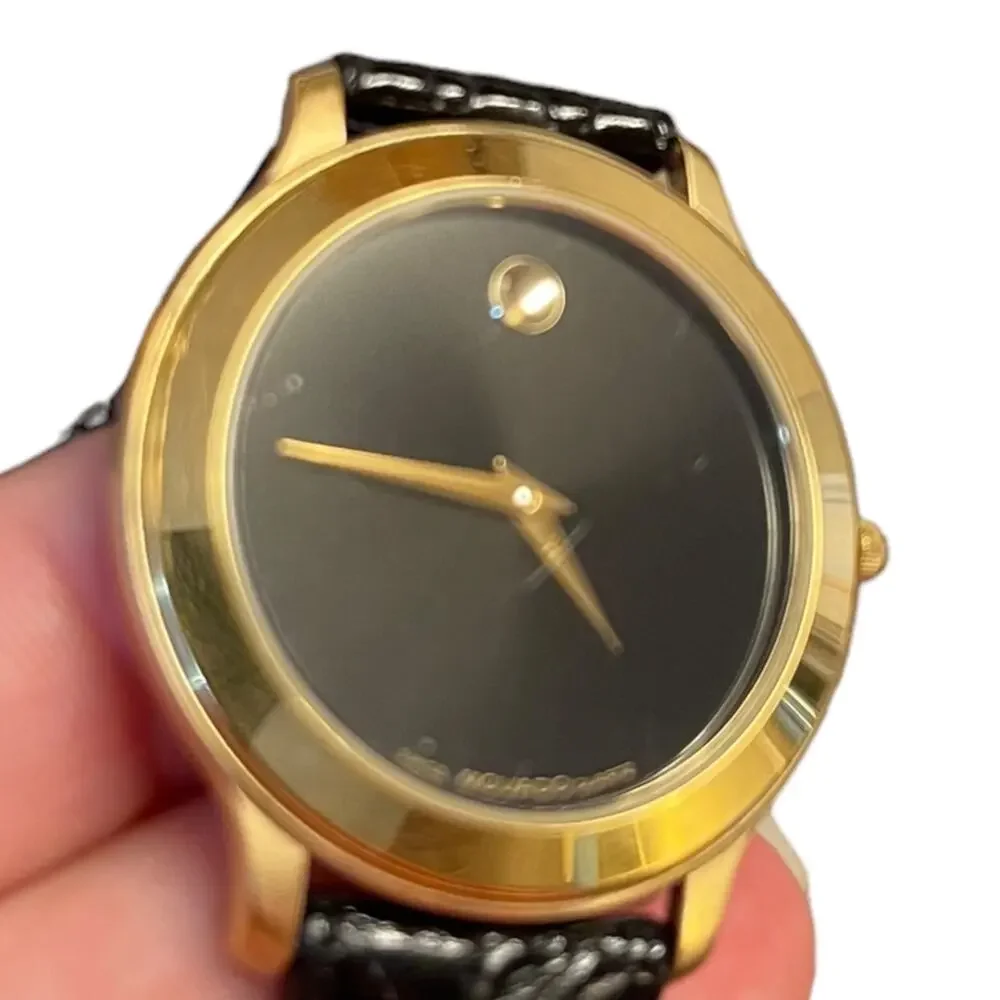 Movado Vintage Museum Quartz Watch 18KGP 87-E4-0844 Original Box